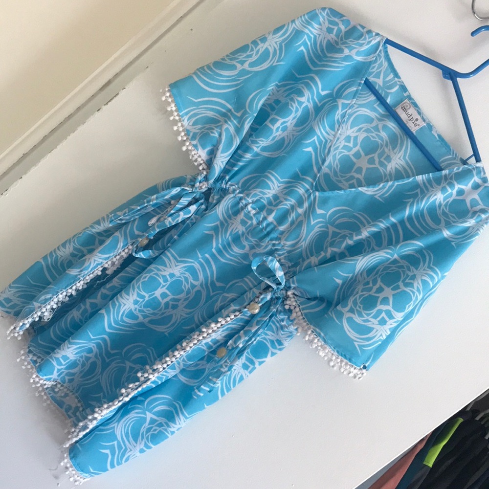 Blue and white summer dress